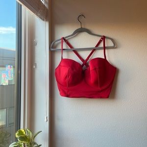 Plus Size Red Bikini Top